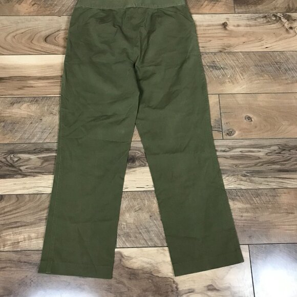 Lauren Ralph Lauren Pants Size 4 Green Straight Leg Front Zipper Stretchy - Picture 5 of 6